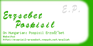 erzsebet pospisil business card